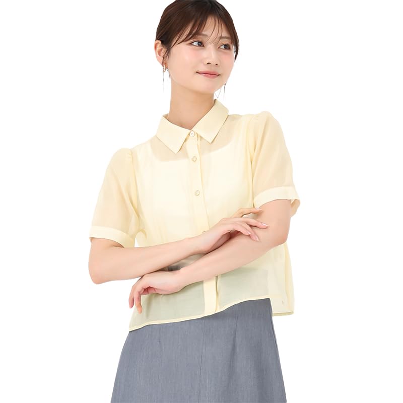 

Рубашки Рубашки с коротким рукавом Прозрачная летняя одежда Простые Женственные Повседневные [Мишмаш] Рубашки/Блузки Женские