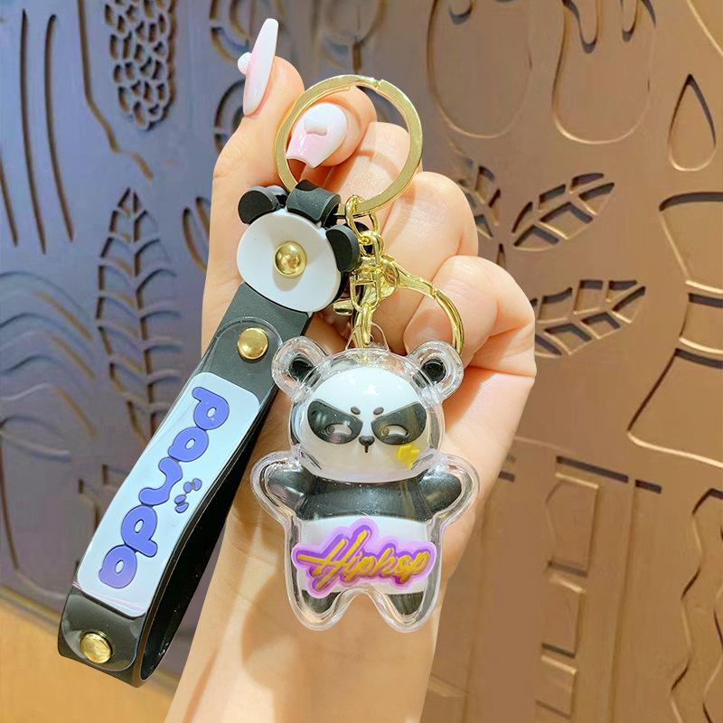 Lightning Red Panda Cartoon Pendant Doll Keychain Bag Couple Small Gift Keychain Pendant