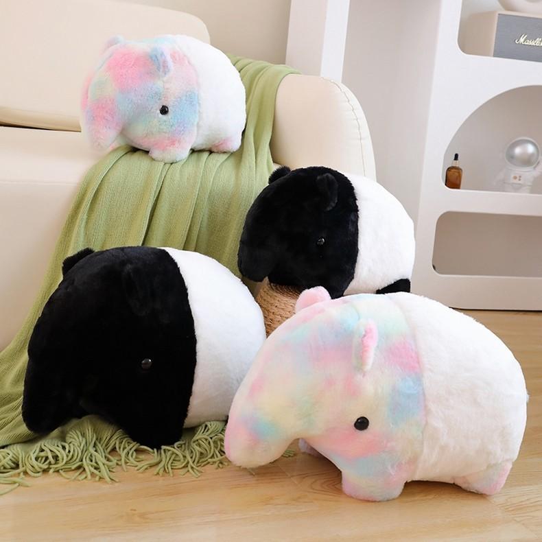 Rainbow Tapiridae Cartoon Plush Toys Cute Children Sleep Soothing Gift Dolls