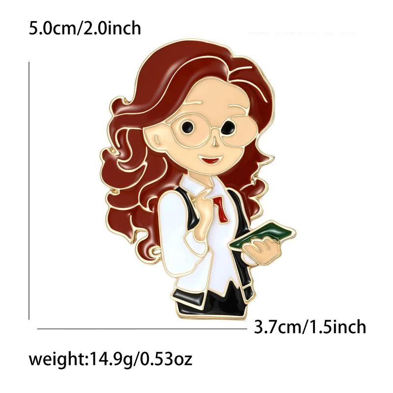 Fashion Enamel Professional Brooches Workplace Character Pins Event Party Decoration Clothes Accessory