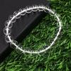 8mm Natural Crystal Gemstone Round Beads Jewelry Handmade White Stone Stretch Bracelet 7.5" For Thanksgiving Gift RBB-68