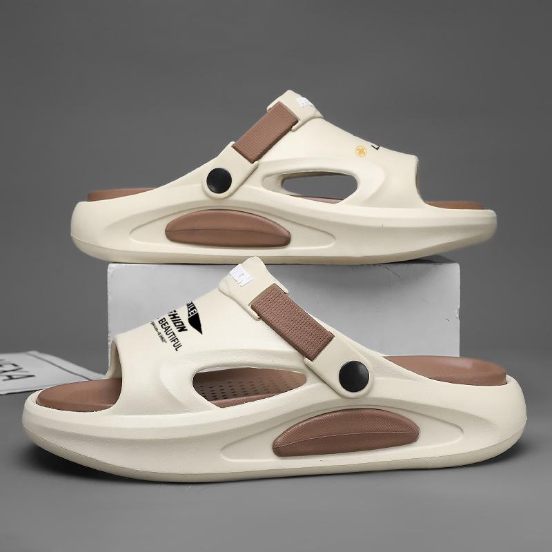 Sandals, light and breathable beach shoes, one-word soft-soled casual driving slippers
