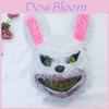 Pink Long Ear Plush Rabbit Mask For Halloween Costume Play And Themed Parties