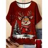 New Year's Printed Versatile Comfortable Women's Top Short Sleeve Casual Loose T-Shirts Women’s