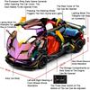 1:24 Scale Pagani Huayra BC Zonda HP Car Toy Model Metal Diecast Miniature Light Music Vehicles Models Hobby Ornaments Gifts