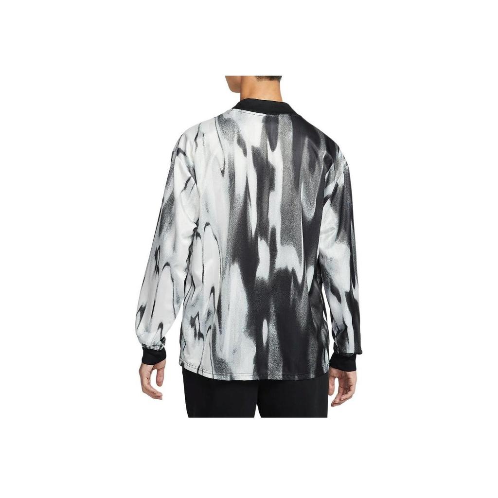 Nike Dri-Fit Culture Football Loose Knit Long Sleeve Jersey Men Tops Sail-White Black FZ0561-133