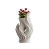 Twisted Wave Artistic Flame Vase Hollow Out Flower Container Irregular Vase  Home Decor