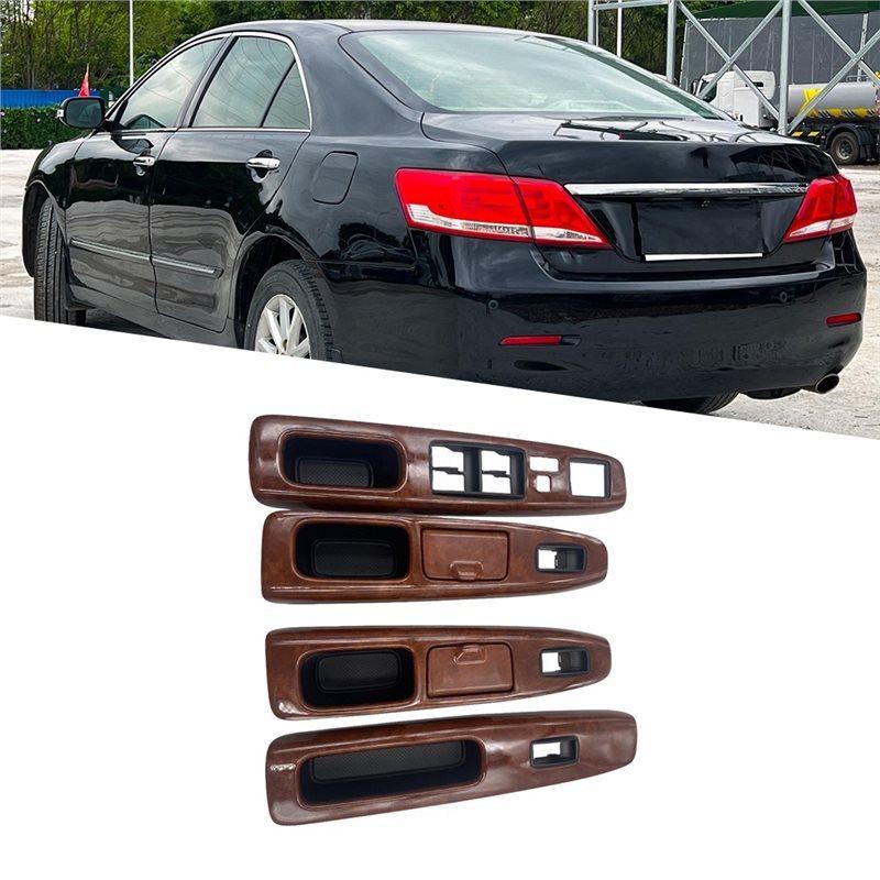 Upper Panel Trim Car Window Regulator Panel Glass Lift Switch Cover 4Pcs/Set For Toyota Camry 2001-2006 Door Armrest