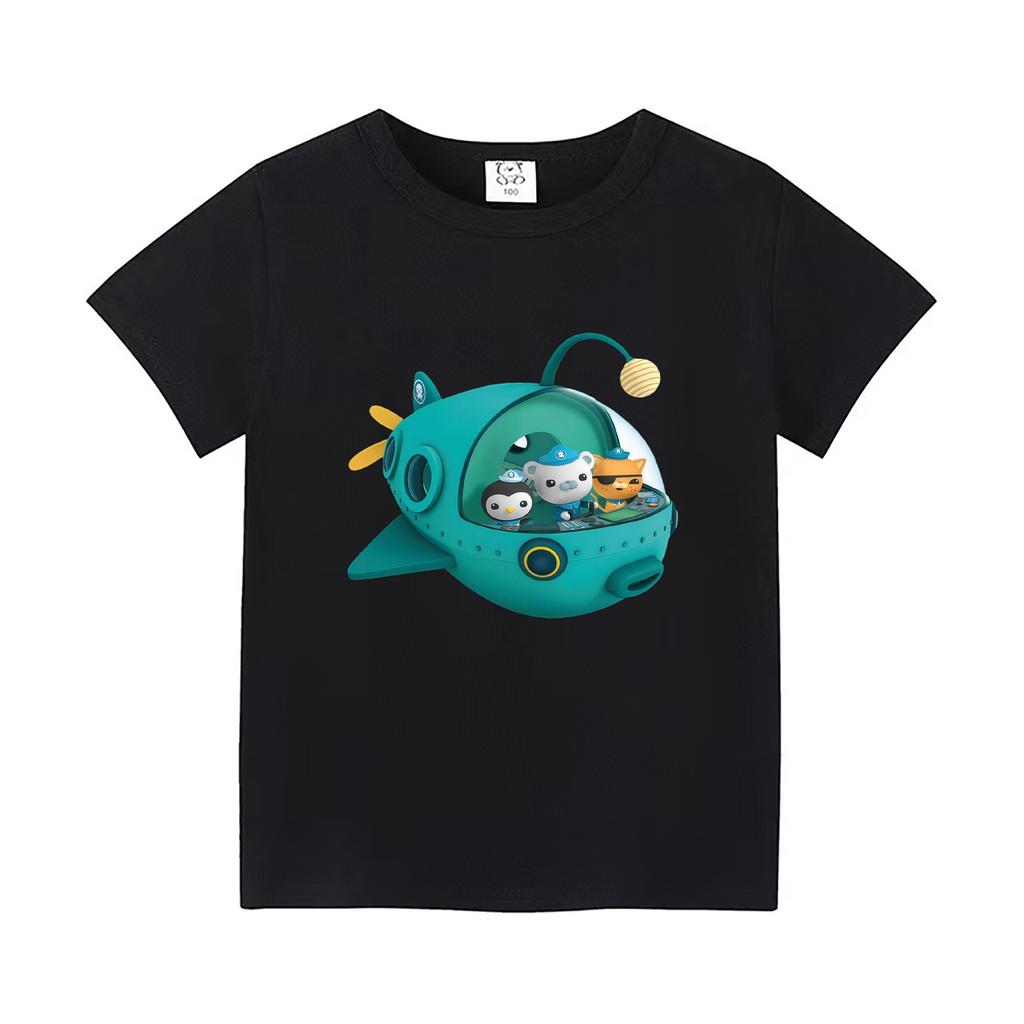 Nuova T-shirt Octonauts per Bambino e Bambina Stampa alla Moda Manica Corta Girocollo Divertente Maglietta da Ragazzo Top Regalo per Bambini Abbigliamento Estivo