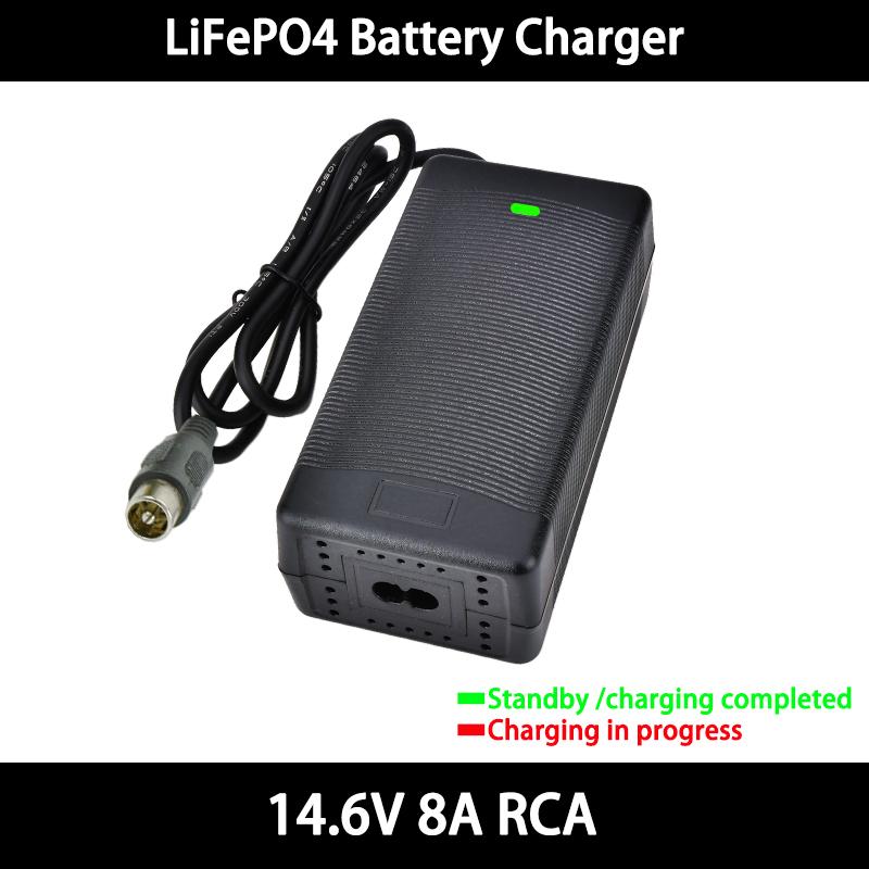 12V 8A 14.6V 8A Lifepo4 Ladegerät AC 100-240V 4S 12V/12.8V Lithium-Eisenphosphat-Akkupack-Ladegerät Es wird mit einem Lüfter geliefert