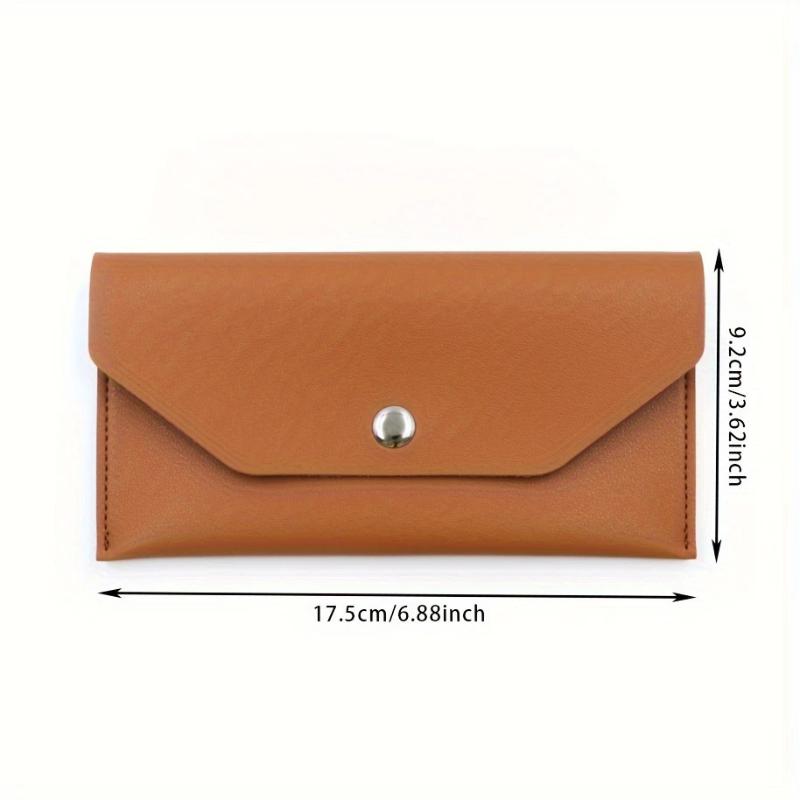 Leather Wallet Folder Card Holder Unisex Ultra Slim Durable Pu Organiser Waterproof Storage Pouch Cash Envelope Business