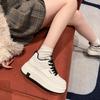 Fleece Little White Shoes New Sports 2024 Winter Heightening Platform Korean Version Ins Female Student Board Shoes Casual Shoes