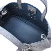 Daks Blue Cowhide Flower Punching Tote Bag S Dcba6e595b2