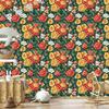 Aesthetic Green and Gold Flowers Wallpaper for Living Room and Bedroom 50x1000