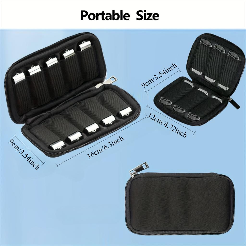 Pouzdro/Taška Organizér na USB Flash Disky - Box na Ukládání Příslušenství s Přihrádkami, Snadné Přenosné, Ukládá Malé Předměty, pro Kancelář, Domov a Cestování.