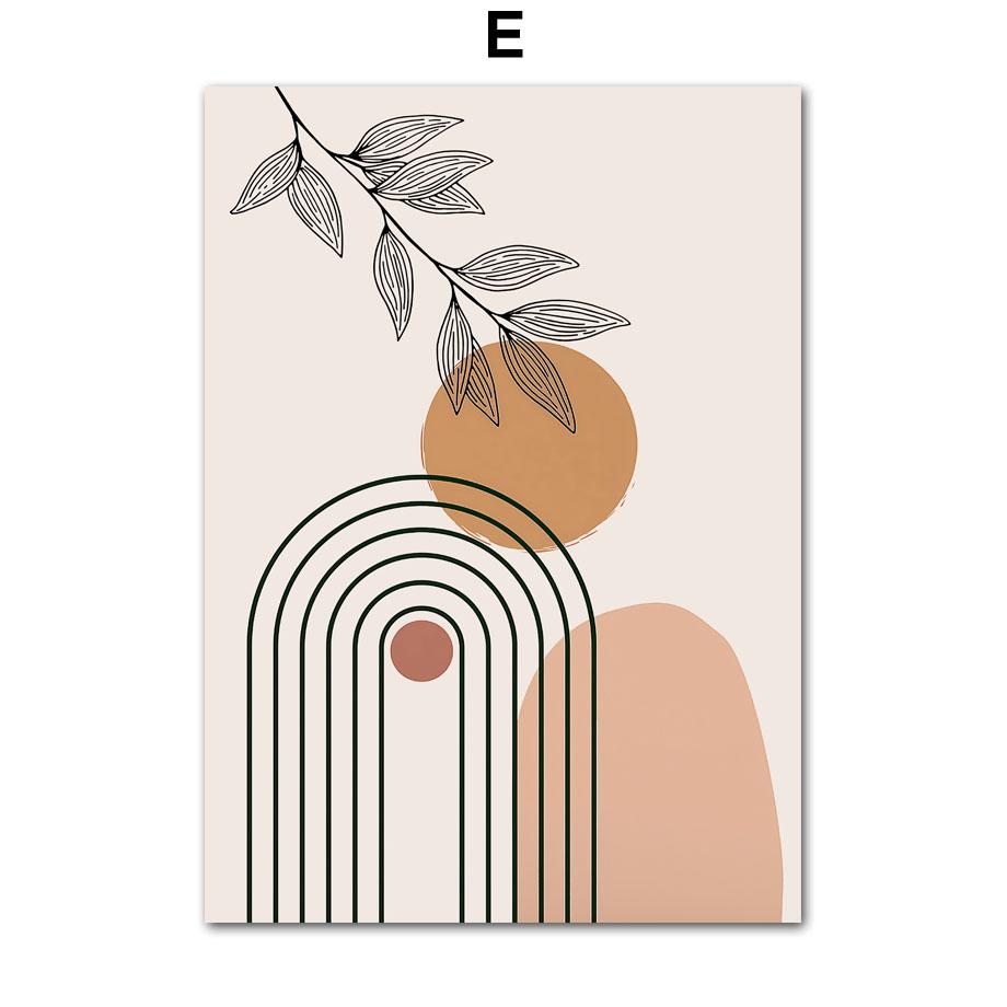 

Бохо геометрические радужные листья винтажные постеры и принты холст картины скандинавские настенные картины для гостиной домашний декор 50x70cm No Framed