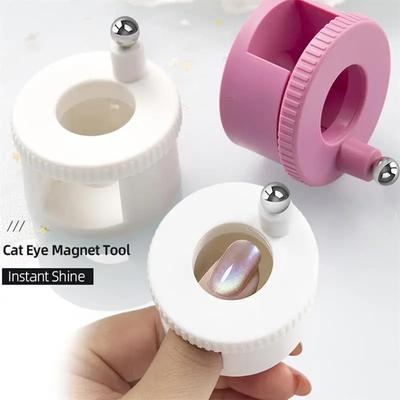 Glass Bead Nail Art Stick Cat Eye Automatic Rotating Strong Magnetic Suction Portable Nail Magnet Manicure Salon DIY Nail Tool