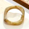 European and American geometric smudge coffee bracelet resin arc bracelet niche design student girlfriend jewelry women