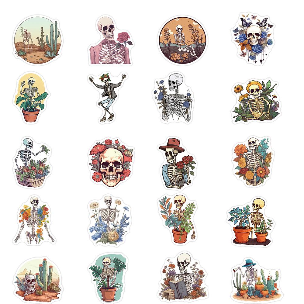 50 Cartoon Art Skull Graffiti Stickers Personalized Decorative Guitar Notebook Suitcase DIY Waterproof Stickers