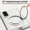 For Samsung Galaxy Z Fold 8 Fold8 Ultra Phone Case Matte 360 Rotating Bracket Magnetic Wireless Charging Hinge W/ Tempered Film