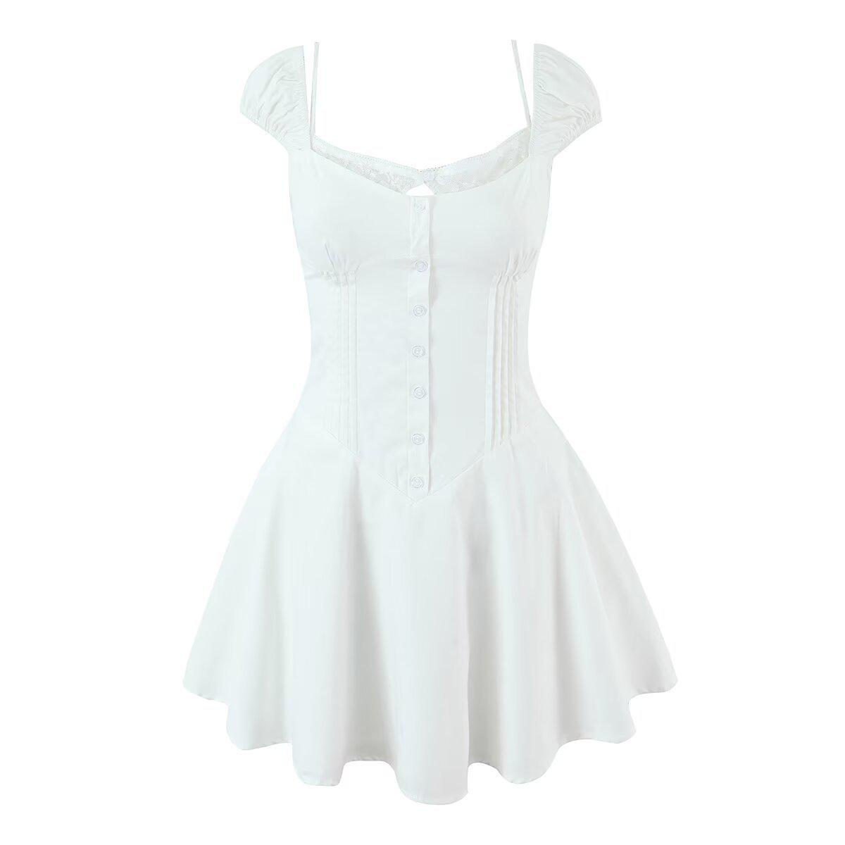 Хит продаж: Белое платье «Чистое желание»: Европейская и американская женская мода Large белый