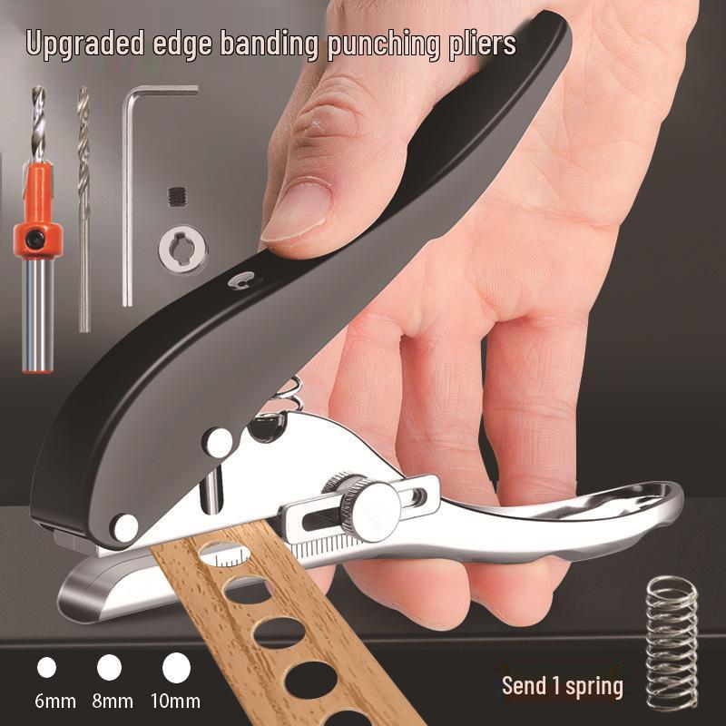 Handheld Punch Tool: New Edge Flat Bevel Woodworking Pliers with Durable Metal Handle