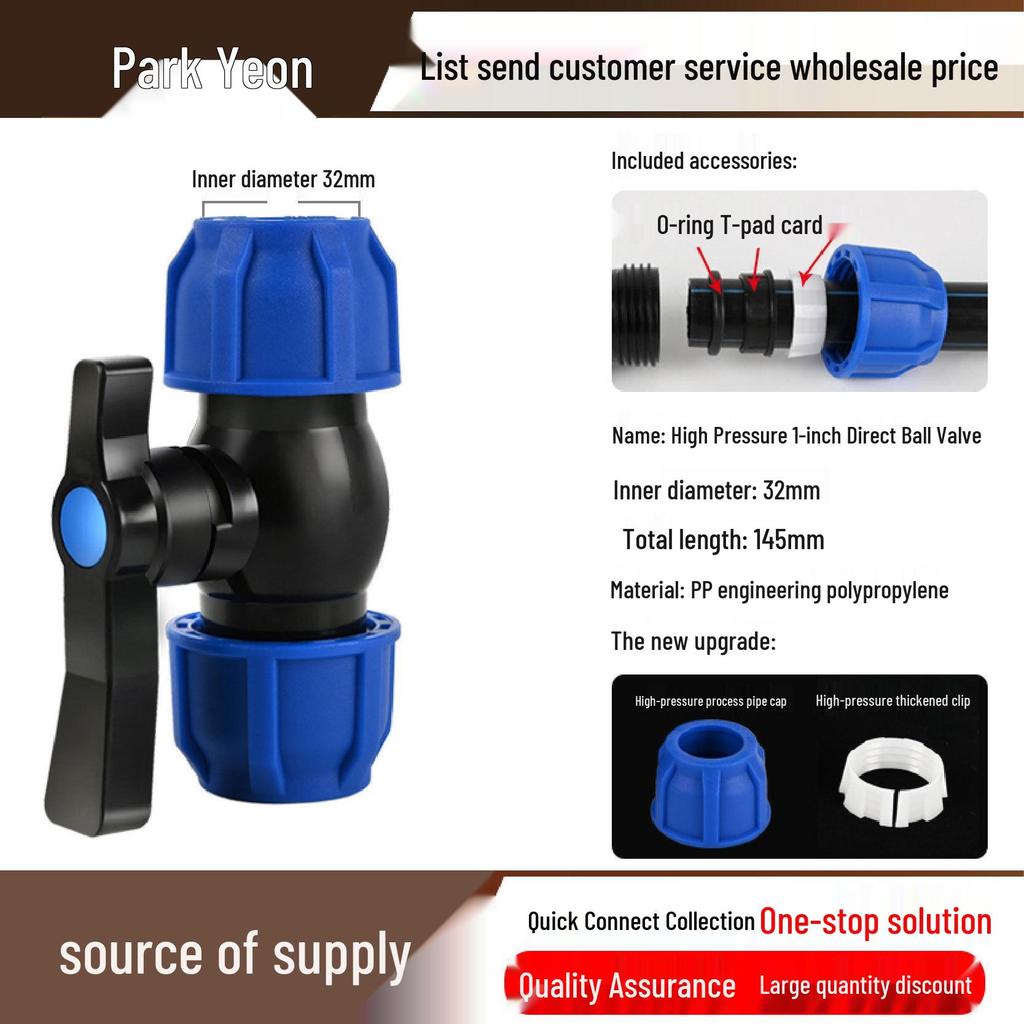 PE Water Pipe Quick Fittings Set: Union, Tee, Elbow, Switch for Irrigation