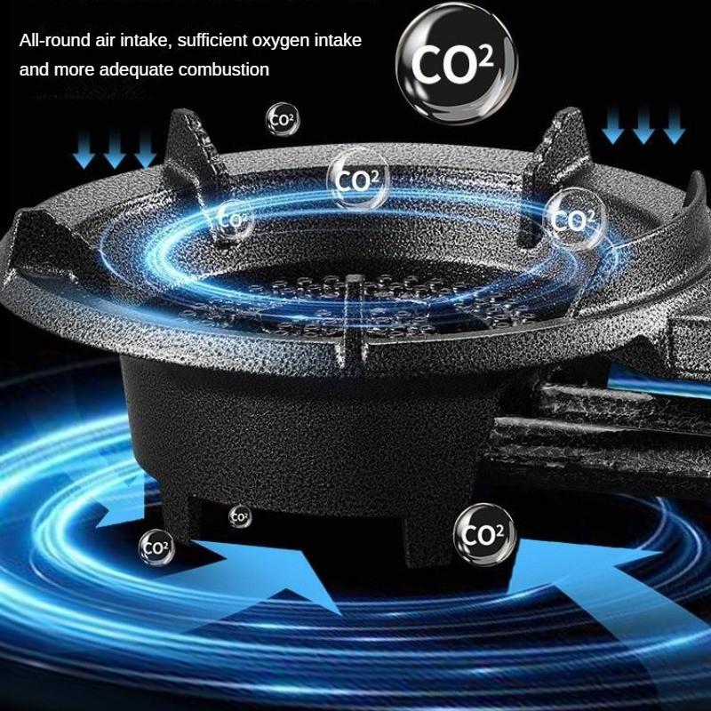 High Fire Stove Household Low-pressure Thickened Desktop Cast Iron Single Stove Kitchen Cooking Liquefied Gas Stove Black