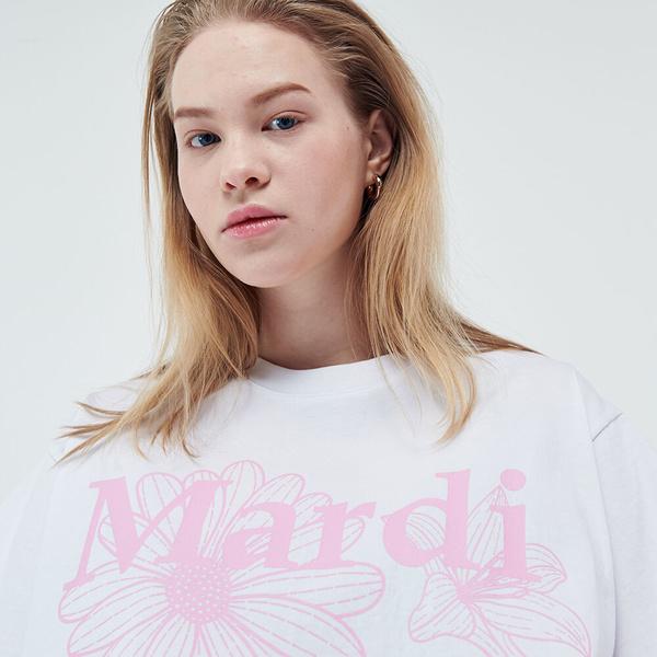 

[Mardi mercredi] Футболка Triple Flower_white Розовый