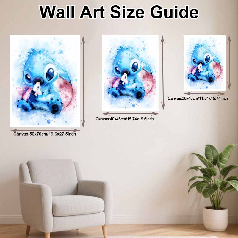 Disney Diamond Painting Set Stitch Watercol Home Decor Craft, Perfect Handmade DIY Gift Idea