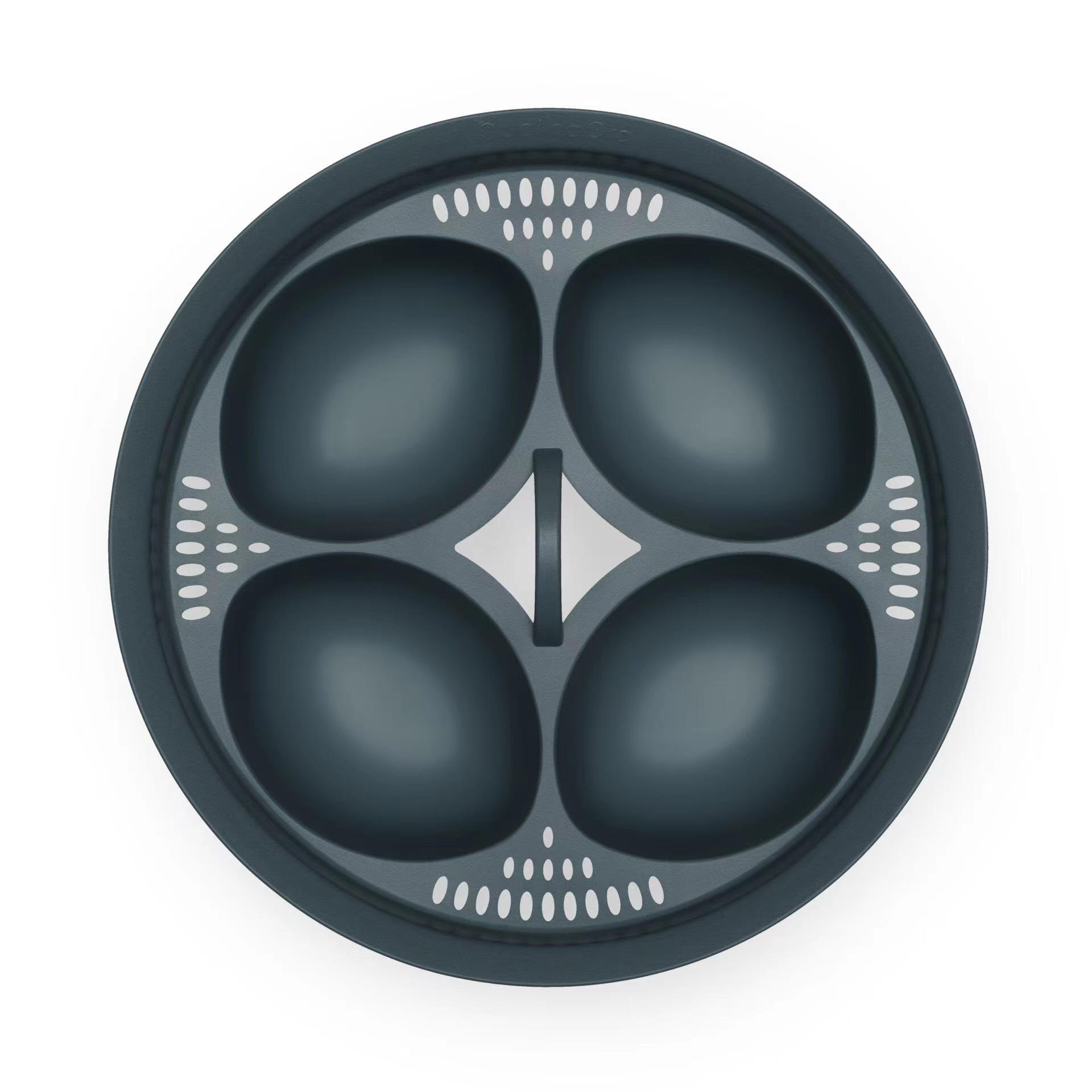 

Minimalist Steamer: Four-Grid Egg and Bun Cooker with Heat-Insulating Rack for Home Kitchens