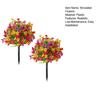 2 Pcs Artificial Violet Ball 23.6" Topiary Trees with Ground Spikes