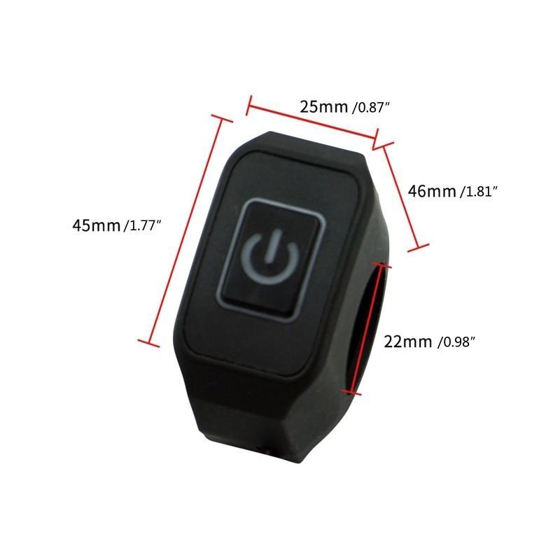 31BC On/Off Motorbike Push Button Handlebar Switch For Electronic Bicycles Scooters