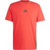Logo Stripe Crew Neck Short Sleeve T-Shirt Men Tops Garnet-Red JE6386