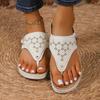 Fashion New Summer Platform Flip Flops Women 2024 Clip Toe Wedge Sandals Women Non Slip Casual Beach Slippers Big Size Slides Women