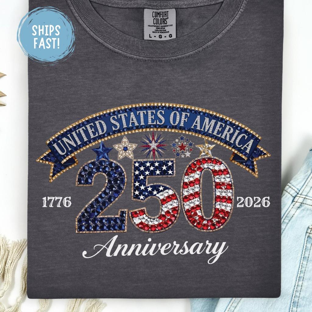 United States of America 250th Anniversary Shirt 2026 Patriotic USA Semiquincentennial Tee Gift Independence Day July 4 USA! Comfort Colors