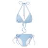 Japanese and Korean Texture Split Swimsuit, Small Breasts Gather Pure Purple Bikini New