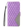 Applicable to Samsung A56 leather case Moto G84 two-color splicing rhombus small fragrant style card wallet case Redmi 14C