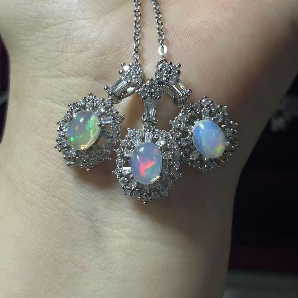 Fairy Exclusive Fashion All-Match Natural Opal Pendant Necklace