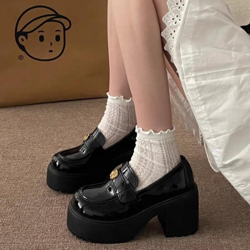 Fashion Autumn New Thick Heel Shoes Women's Fashion Round Head Deep Mouth Thick Sole Anti-slip Wear-resistant High Heels