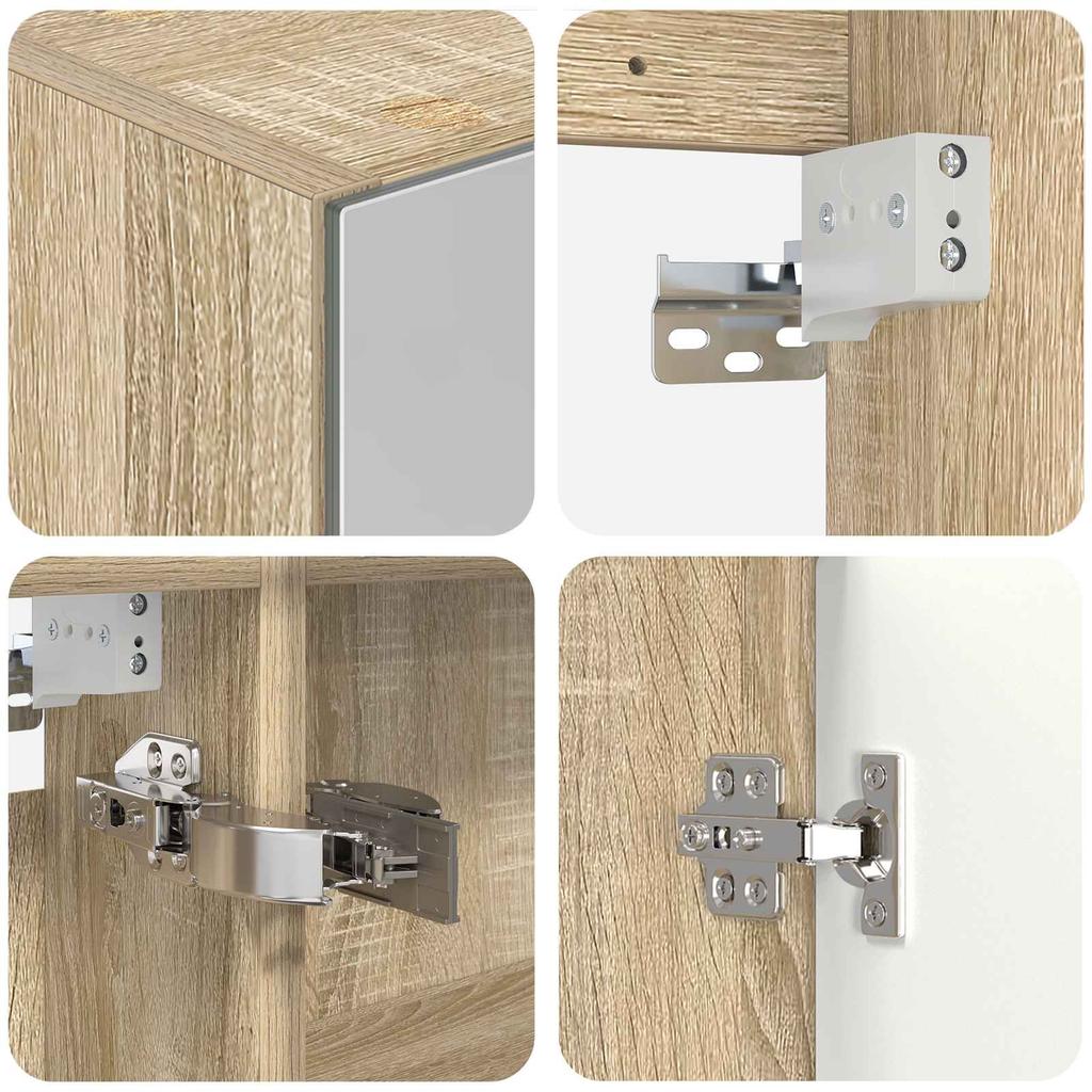 Bathroom Cabinet Set 5 pcs Sonoma Oak Wood Based Material