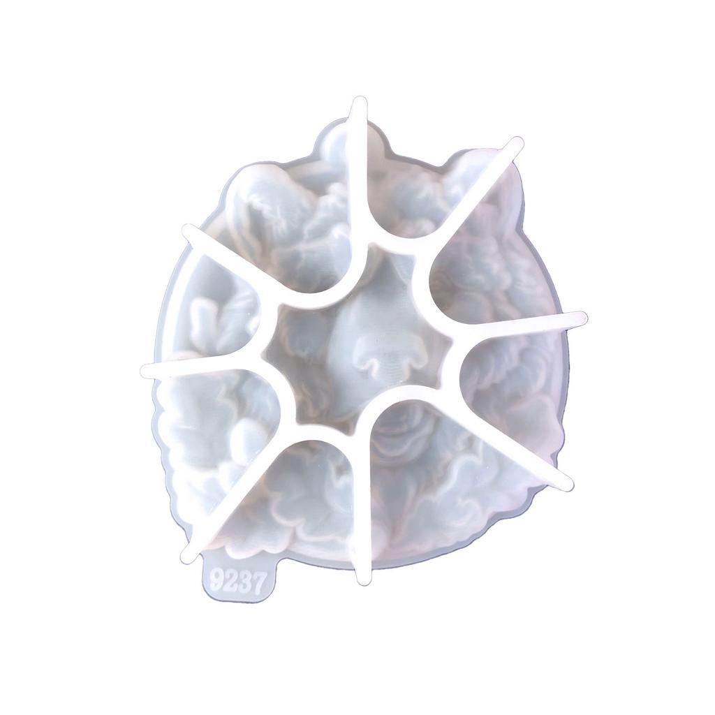 Silicone Resin Mold for Keychain Pendant Making Cute Cartoon Bear Head Epoxy Resin Mould for DIY Craft Accessories