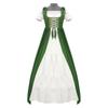 Medieval Themed Costume Dress With Linen Blend Fabric And Flared Skirt For Cosplayers And Enthusiasts