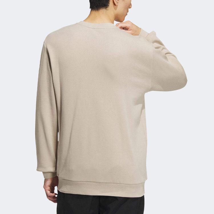 Adidas Graphic Crew Sweatshirt Outdoor Sports Round Neck Pullover Men Sweatshirt Beige IT8844