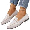 Plus Size Flyknit Pointed Toe Women's Spring 2026 Comfortable Casual Loafers Slip-on Flats