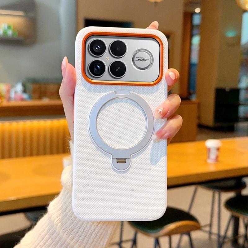 Business křížový vzor Pouzdro na telefon pro Xiaomi POCO F8 Pro F8 Ultra Kroužek Kovový Magnetický Držák Chránící Nárazuvzdorný Nárazníkový Kryt