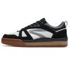 Leather Street Style Comfortable Color Block Sneakers Men Sneakers Black 261761437
