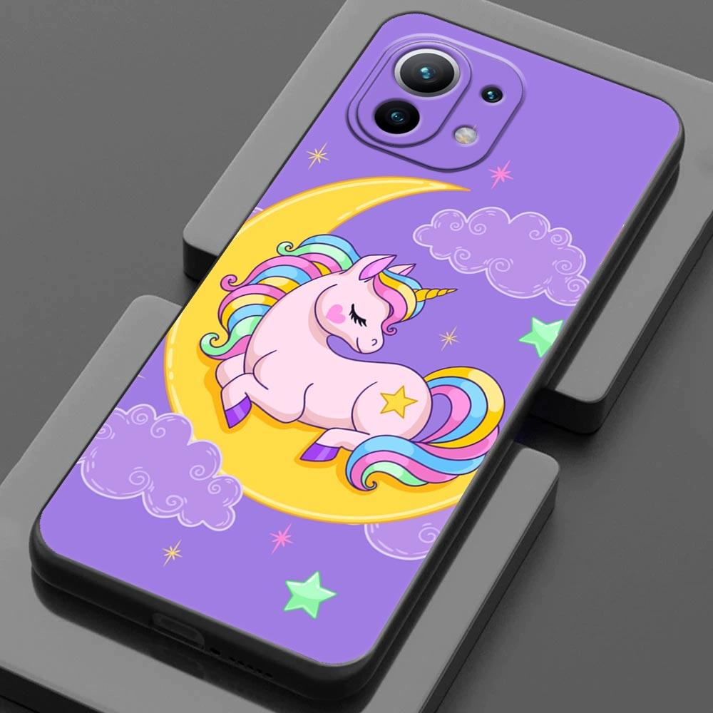 Handyhülle für Xiaomi Mi 11 Lite 5G NE 11i 11X 11T 12 Pro Poco F1 F3 X3 GT X4 NFC Pro Hüllen Cover Cartoon Regenbogen Einhorn Tier