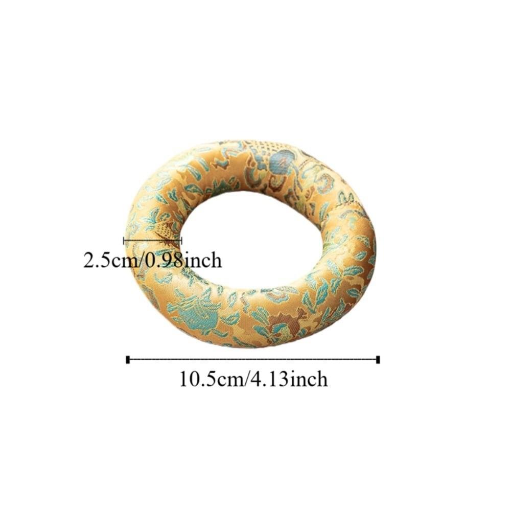 Spiritual Accessory Nepalese Singing Bowl Mat Round Cloth Donut Shape Mat Traditional Non Slip Drink Cup Mat Meditation