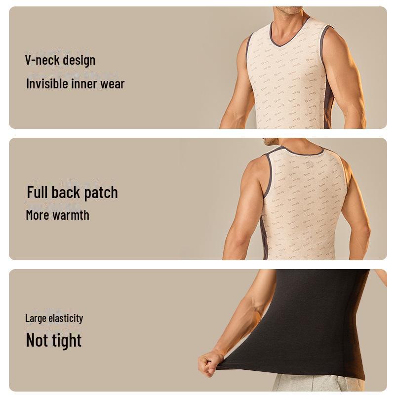 7A Men's Seamless Antibacterial Wool Vest - Warm, Thick, Plus Velvet for Winter